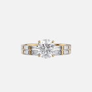  The Hailey Round Lab Diamond Ring 14k Yellow Gold 003