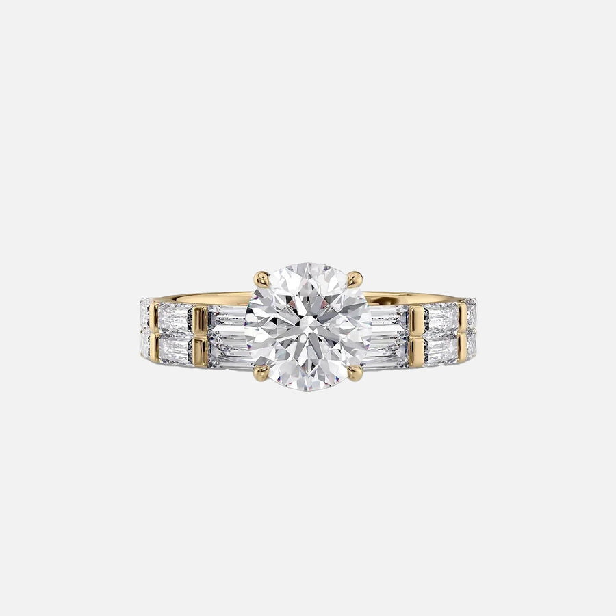  The Hailey Round Lab Diamond Ring 14k Yellow Gold 003