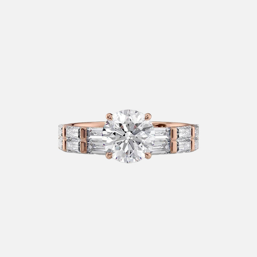  The Hailey Round Lab Diamond Ring 18k Rose Gold 003