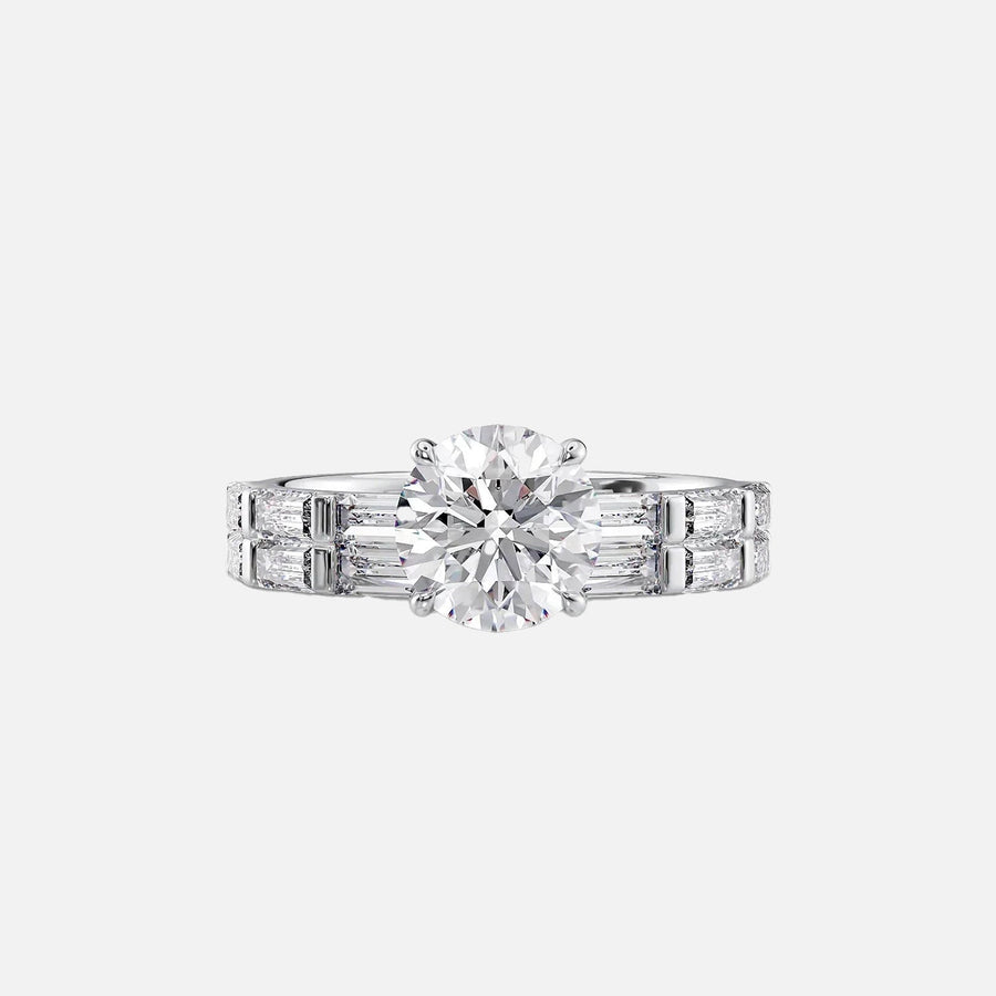  The Hailey Round Lab Diamond Ring 18k White Gold 003