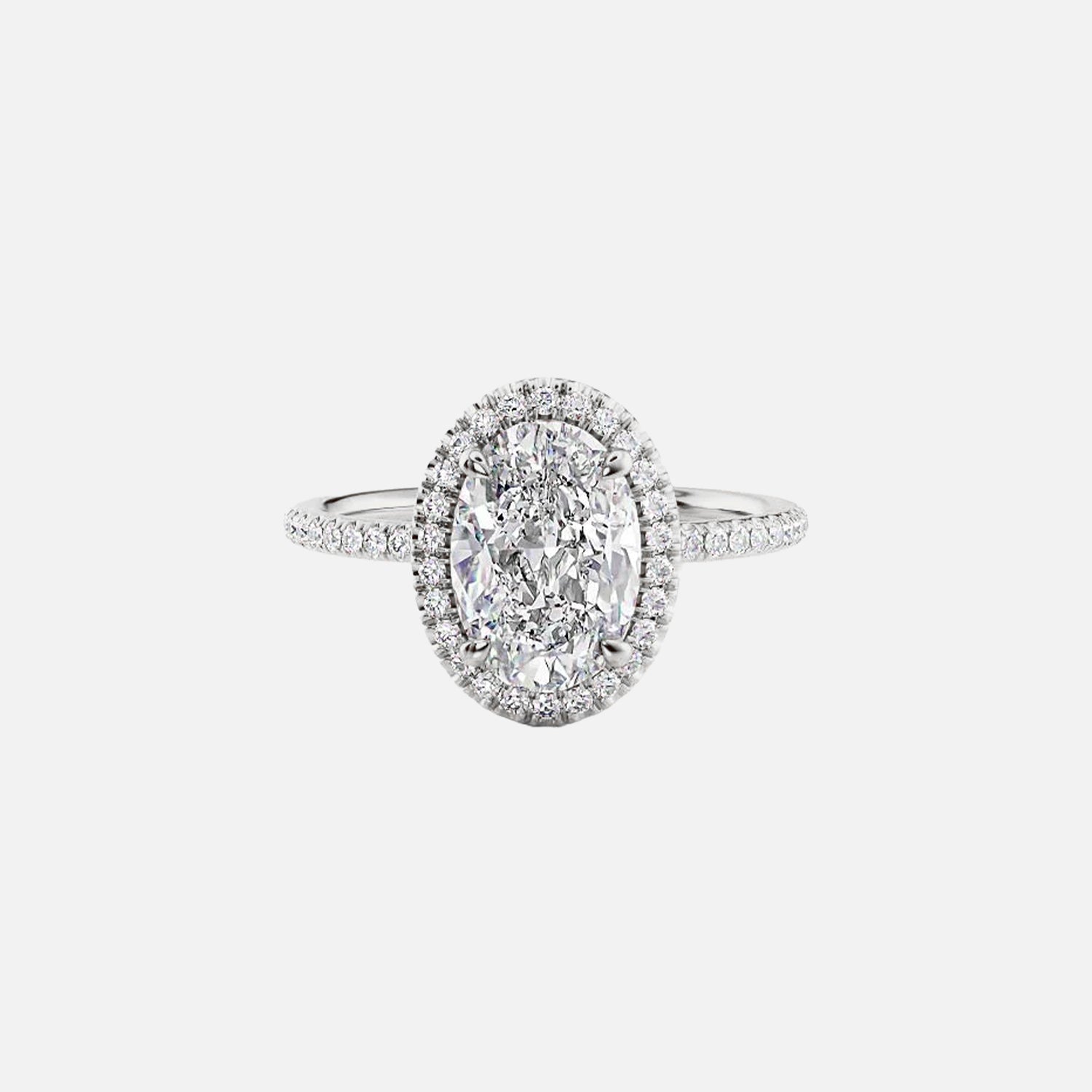 The Halo Michelle Oval Pave Moissanite Ring - KNT - Engagement Rings, Wedding Bands & Fine Jewelry