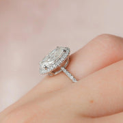 The Halo Michelle Oval Pave Moissanite Ring - KNT - Engagement Rings, Wedding Bands & Fine Jewelry