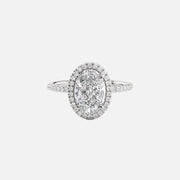 The Halo Michelle Oval Pave Moissanite Ring - KNT - Engagement Rings, Wedding Bands & Fine Jewelry