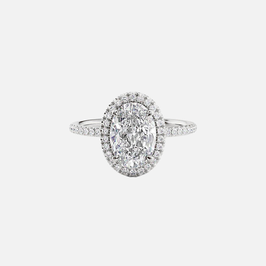 The Halo Michelle Oval Pave Moissanite Ring - KNT - Engagement Rings, Wedding Bands & Fine Jewelry