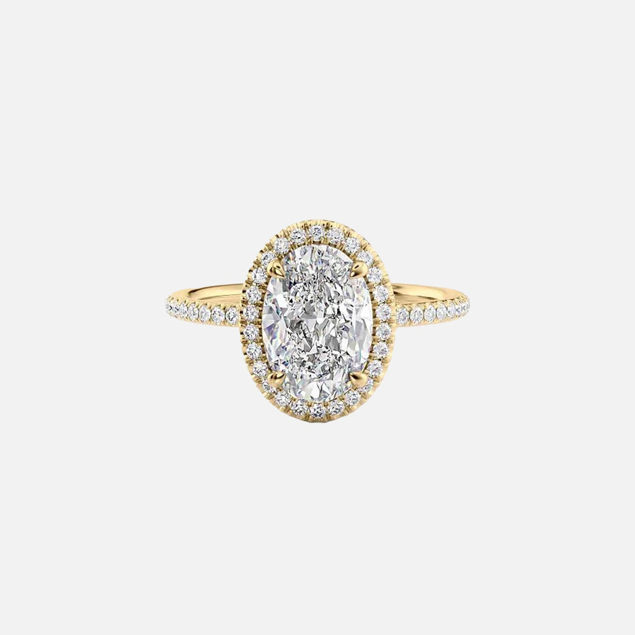 The Halo Michelle Oval Pave Moissanite Ring - KNT - Engagement Rings, Wedding Bands & Fine Jewelry