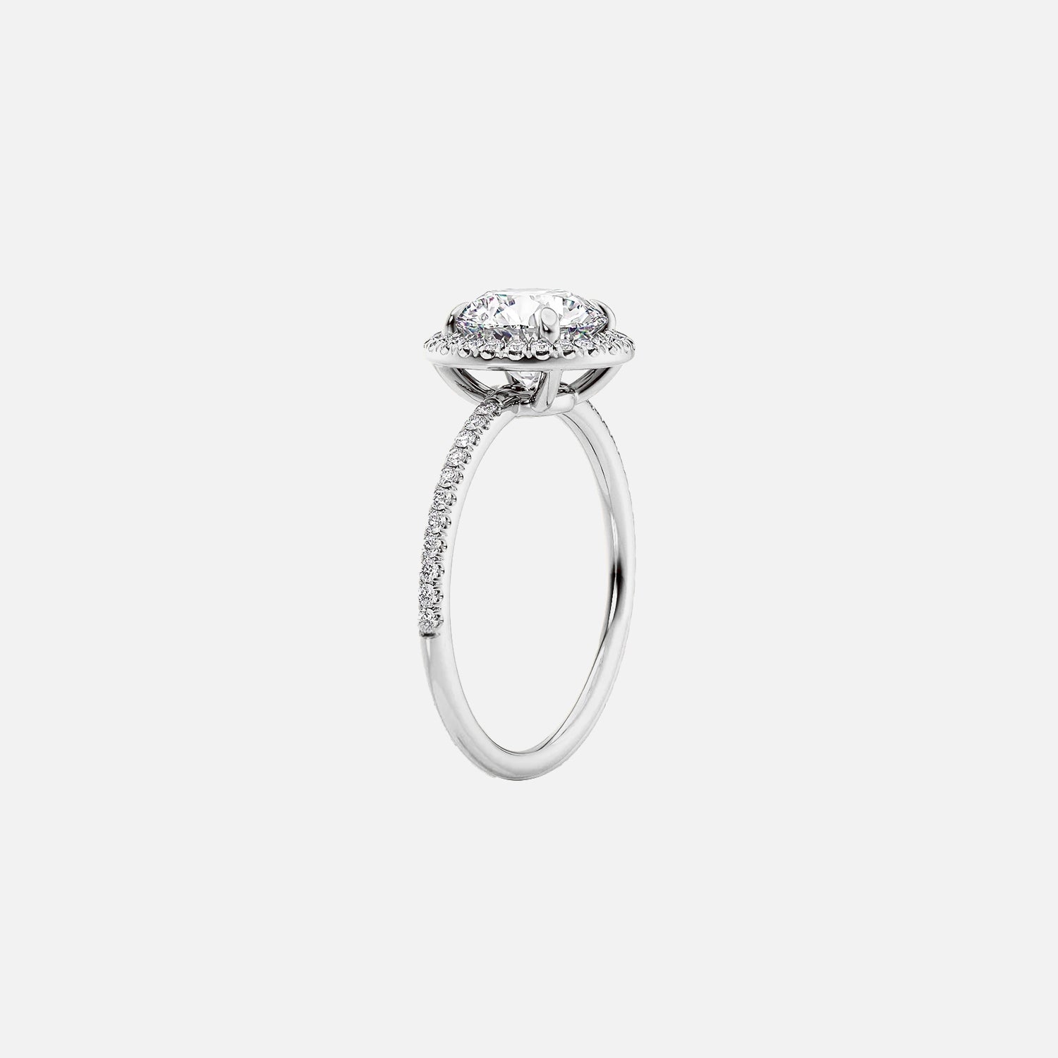 The Halo Michelle Pear Pave Moissanite Ring - KNT - Engagement Rings, Wedding Bands & Fine Jewelry