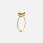 The Halo Michelle Pear Pave Moissanite Ring - KNT - Engagement Rings, Wedding Bands & Fine Jewelry