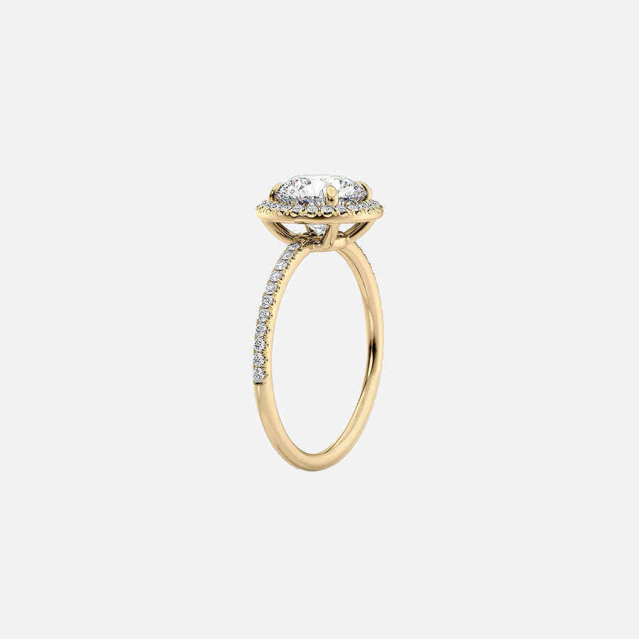 The Halo Michelle Pear Pave Moissanite Ring - KNT - Engagement Rings, Wedding Bands & Fine Jewelry