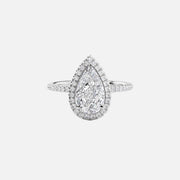The Halo Michelle Pear Pave Moissanite Ring - KNT - Engagement Rings, Wedding Bands & Fine Jewelry