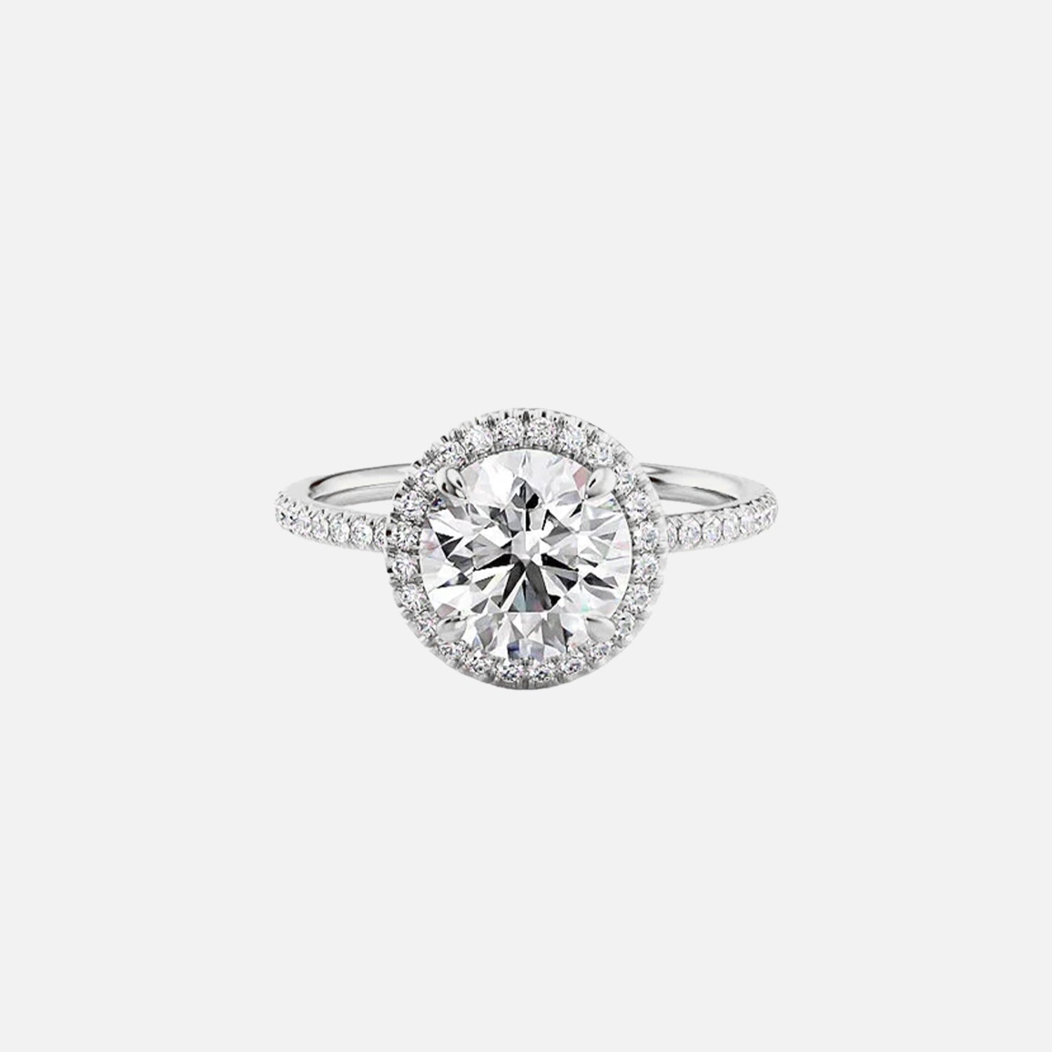 The Halo Michelle Round Pave Moissanite Ring - KNT - Engagement Rings, Wedding Bands & Fine Jewelry