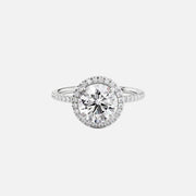 The Halo Michelle Round Pave Moissanite Ring - KNT - Engagement Rings, Wedding Bands & Fine Jewelry