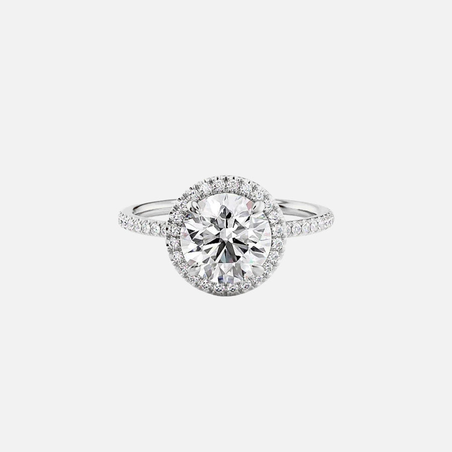 The Halo Michelle Round Pave Moissanite Ring - KNT - Engagement Rings, Wedding Bands & Fine Jewelry