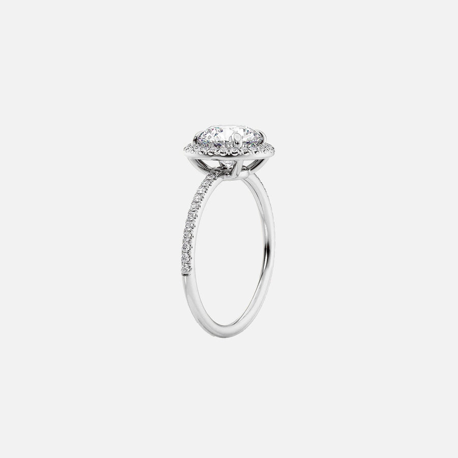 The Halo Michelle Round Pave Moissanite Ring - KNT - Engagement Rings, Wedding Bands & Fine Jewelry