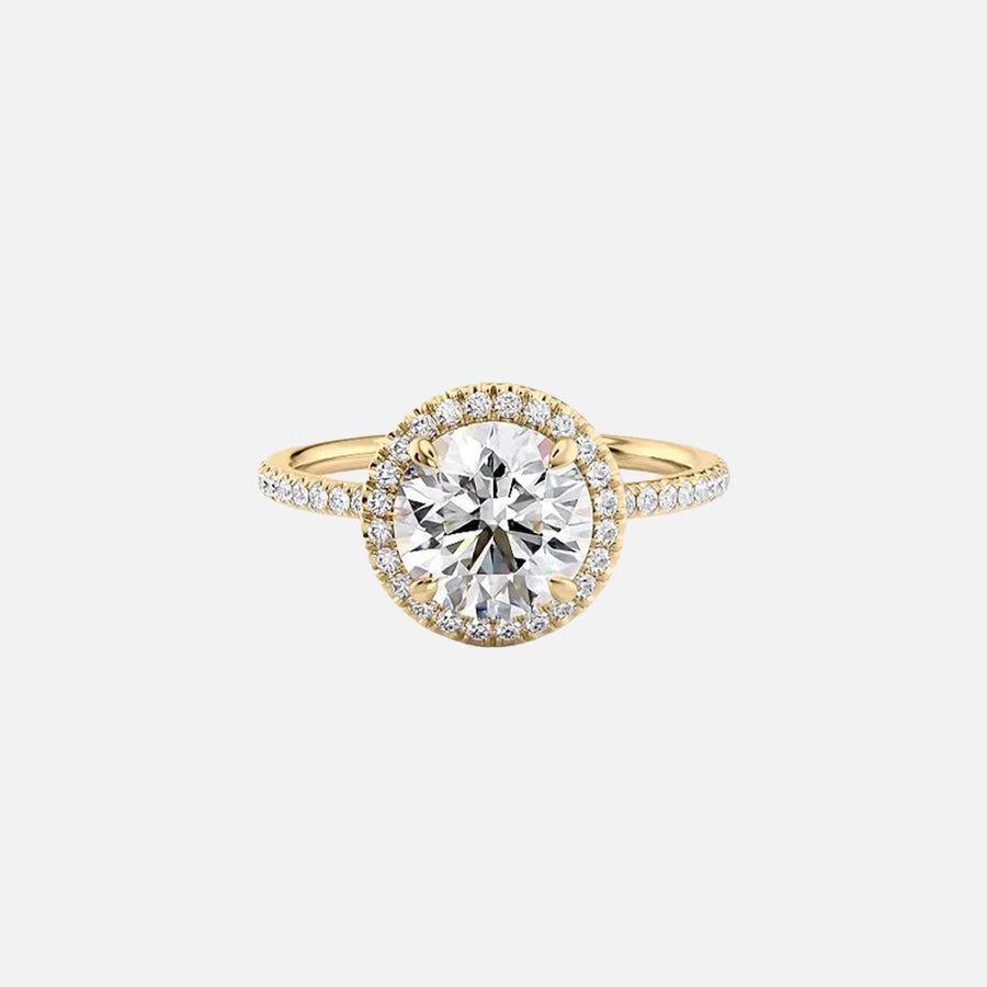 The Halo Michelle Round Pave Moissanite Ring - KNT - Engagement Rings, Wedding Bands & Fine Jewelry
