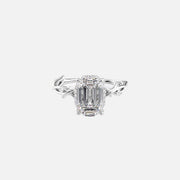  The Halo Twig Emerald Lab Diamond Ring 14k White Gold 001