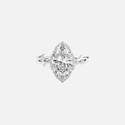  The Halo Twig Marquise Lab Diamond Ring 18k White Gold 001