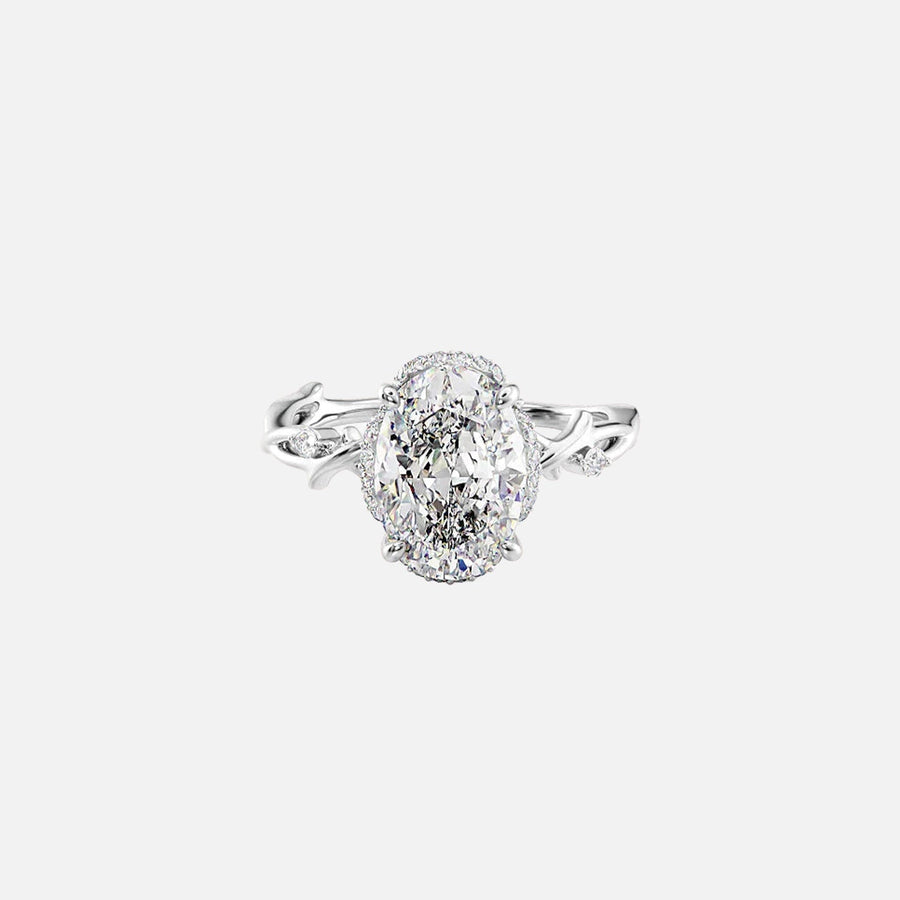  The Halo Twig Oval Lab Diamond Ring 14k White Gold 001