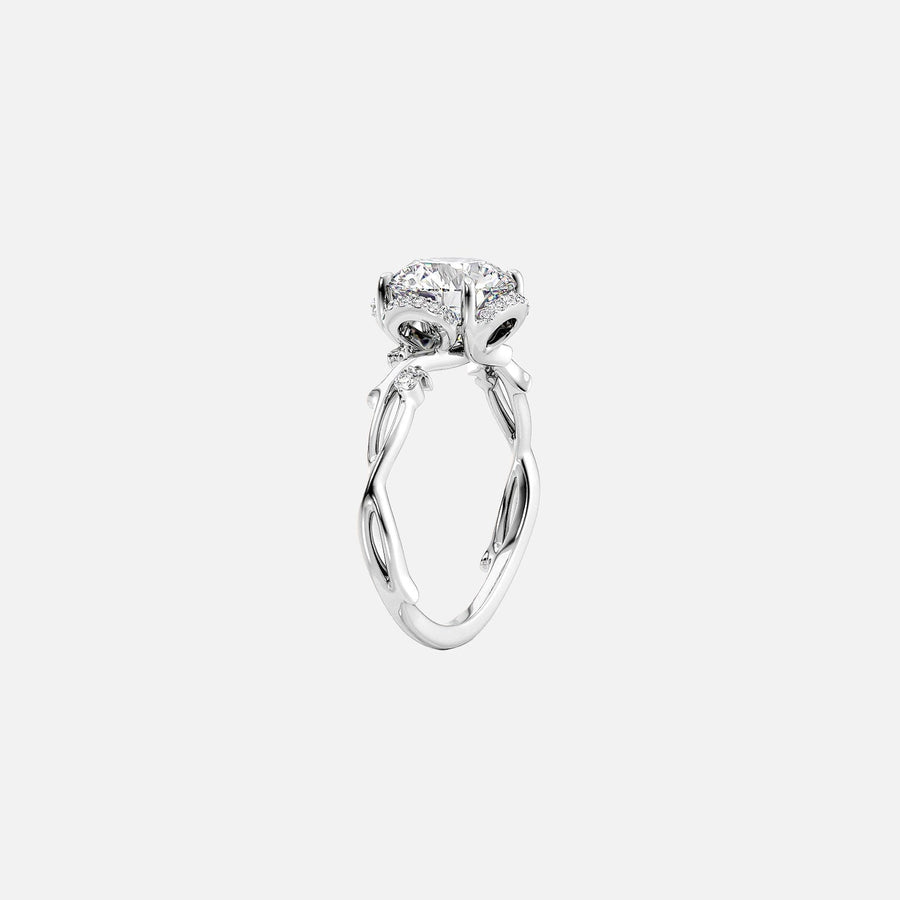  The Halo Twig Oval Lab Diamond Ring 14k White Gold 002