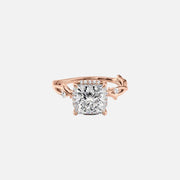  The Halo Twig Princess Lab Diamond Ring 18k Rose Gold 001