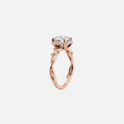  The Halo Twig Princess Lab Diamond Ring 18k Rose Gold 002