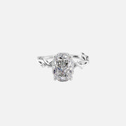  The Halo Twig Radiant Lab Diamond Ring 14k White Gold 001