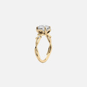  The Halo Twig Radiant Lab Diamond Ring 18k Yellow Gold 002