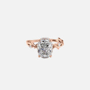  The Halo Twig Radiant Moissanite Ring 14k Rose Gold 001