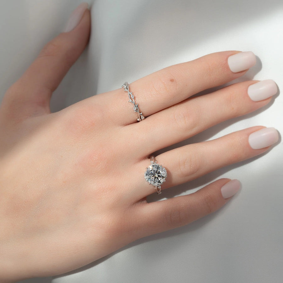  The Halo Twig Round Lab Diamond Ring 14k White Gold 003