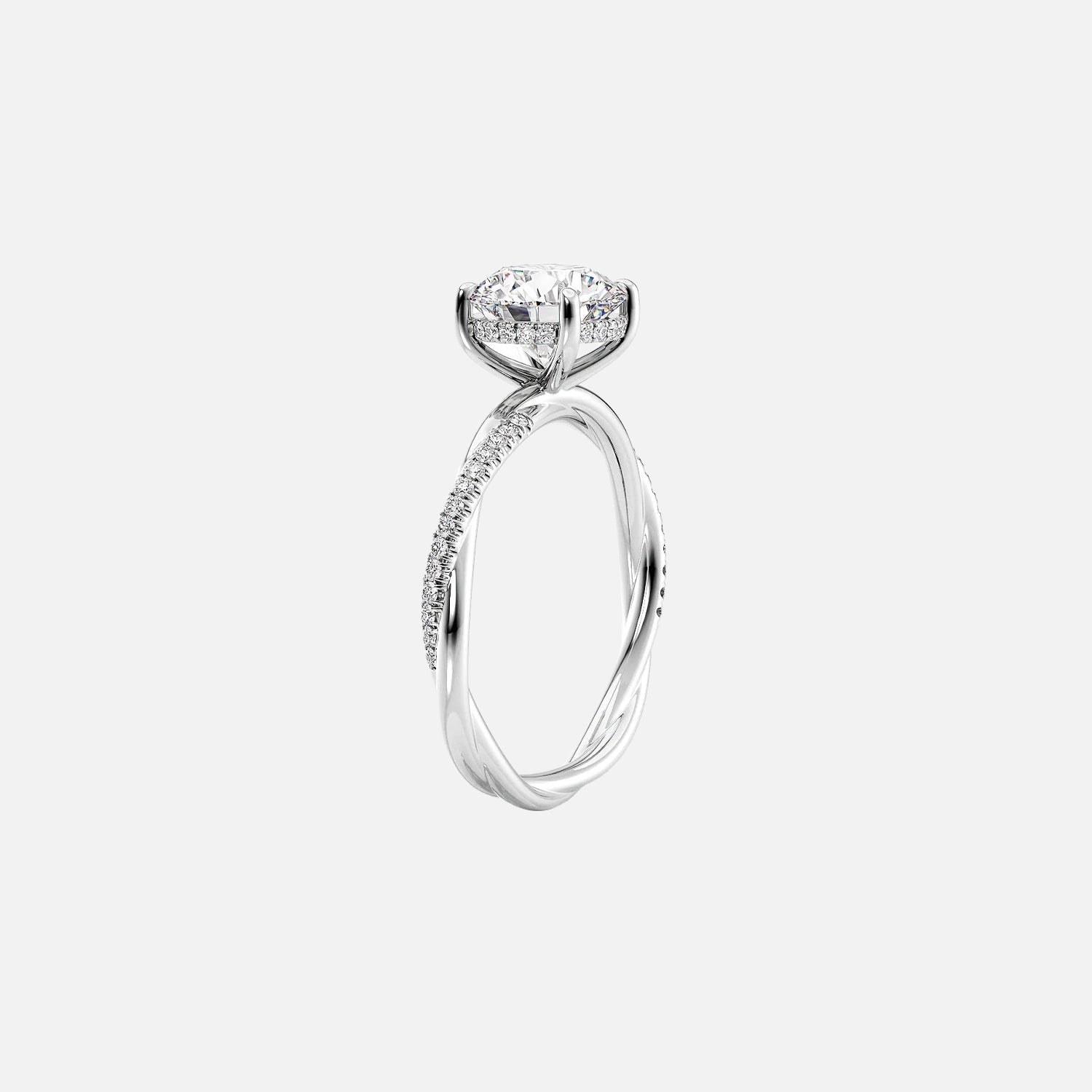 The Hidden Halo Camilla Radiant Pave Moissanite Ring - KNT - Engagement Rings, Wedding Bands & Fine Jewelry