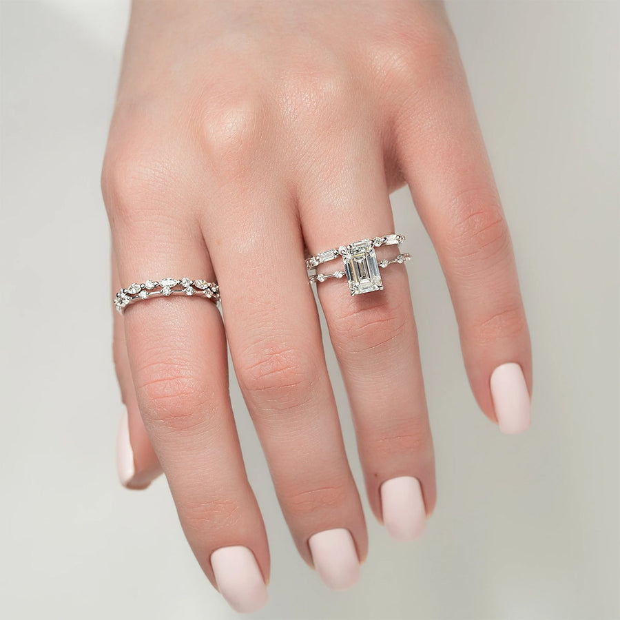  The Hidden Halo Penelope Emerald Lab Diamond Ring 18k White Gold 003