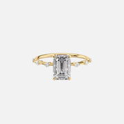  The Hidden Halo Penelope Emerald Lab Diamond Ring 18k Yellow Gold 001