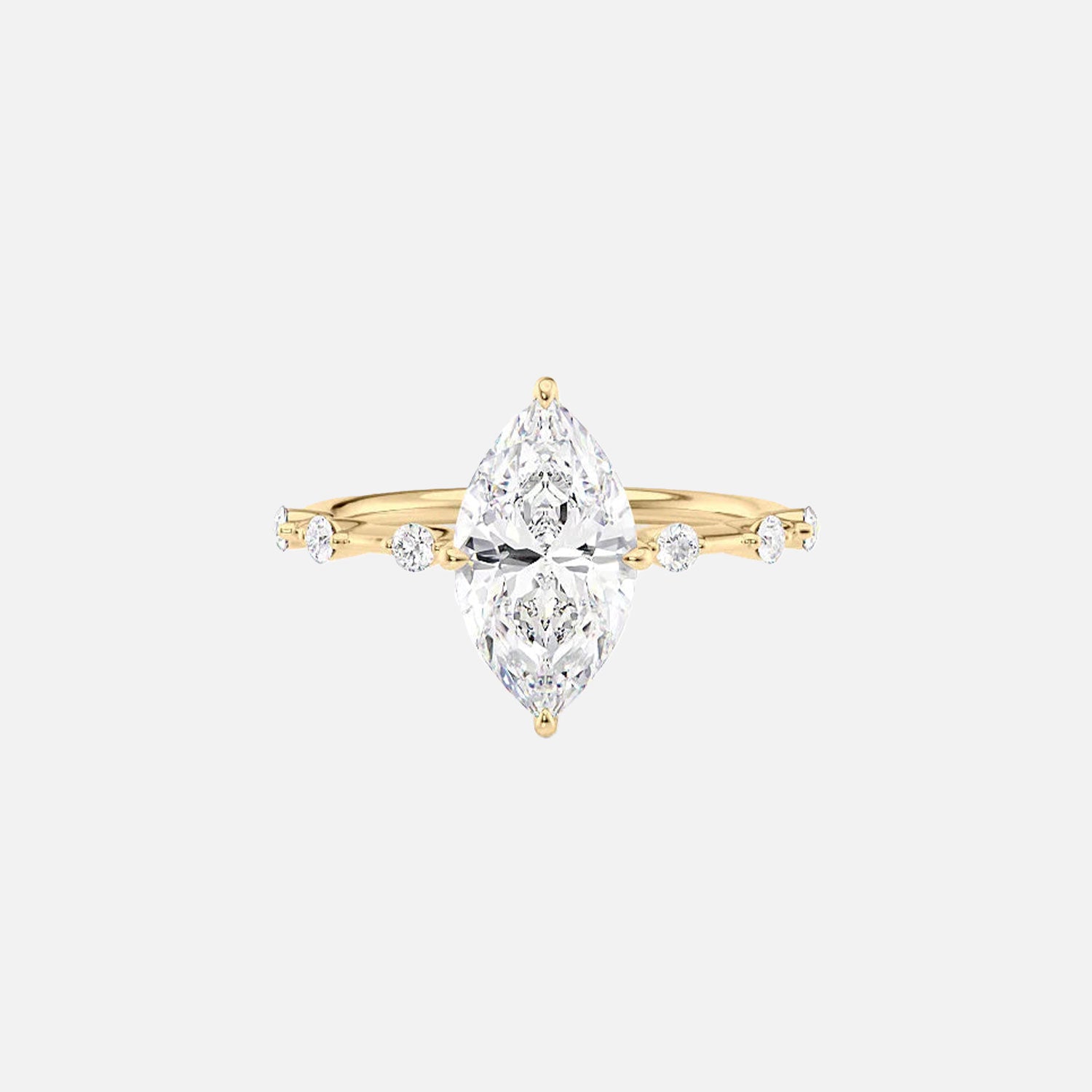 The Hidden Halo Penelope Marquise Lab Diamond Ring 14k Yellow Gold 001