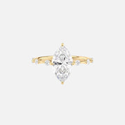  The Hidden Halo Penelope Marquise Moissanite Ring 18k Yellow Gold 001