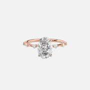  The Hidden Halo Penelope Oval Lab Diamond Ring 18k Rose Gold 001