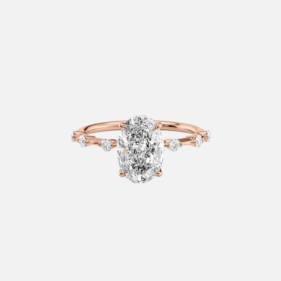  The Hidden Halo Penelope Oval Lab Diamond Ring 18k Rose Gold 001