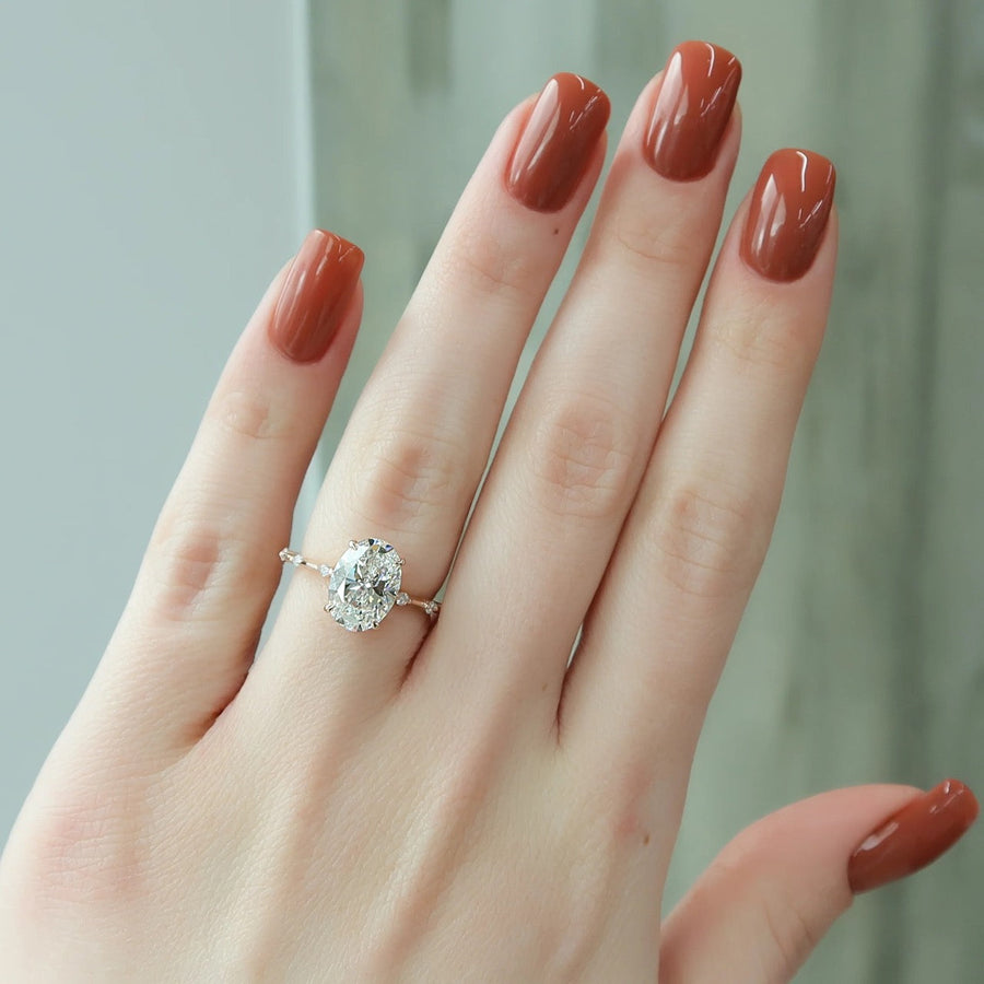 The Hidden Halo Penelope Oval Lab Diamond Ring 18k Rose Gold 003