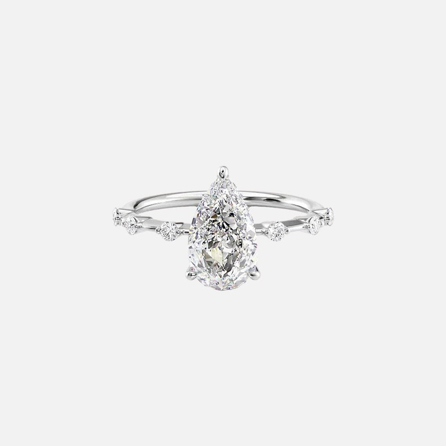  The Hidden Halo Penelope Pear Lab Diamond Ring 14k White Gold 001