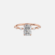  The Hidden Halo Penelope Radiant Lab Diamond Ring 14k Rose Gold 001