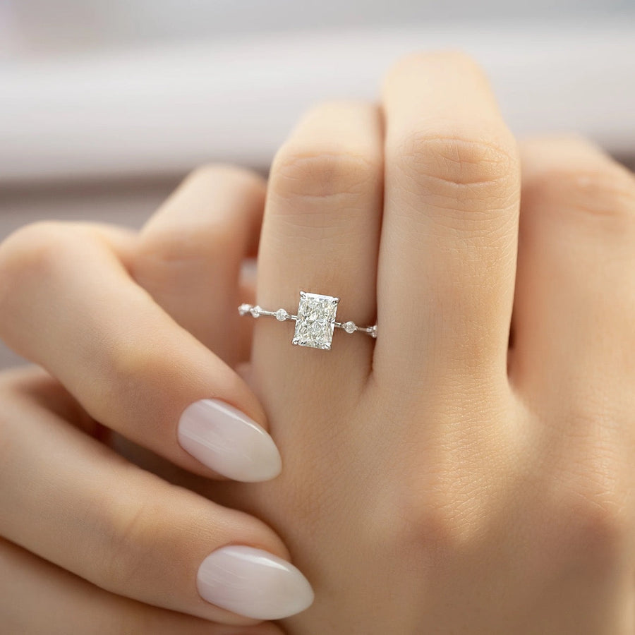  The Hidden Halo Penelope Radiant Lab Diamond Ring 14k White Gold 003