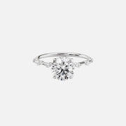  The Hidden Halo Penelope Round Moissanite Ring 18k White Gold 001