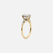 The Hidden Halo Stellar Princess Side Stone Moissanite Ring - KNT - Engagement Rings, Wedding Bands & Fine Jewelry