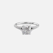  The Jade Cushion Lab Diamond Ring 14k White Gold 001