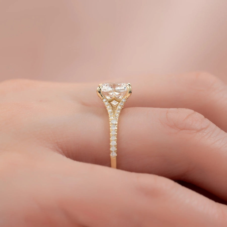  The Jade Cushion Lab Diamond Ring 14k Yellow Gold 004 Final