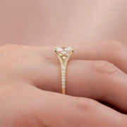  The Jade Cushion Lab Diamond Ring 18k Yellow Gold 004 Final