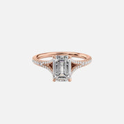  The Jade Emerald Moissanite Ring 14k Rose Gold 001