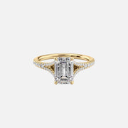  The Jade Emerald Moissanite Ring 18k Yellow Gold 001