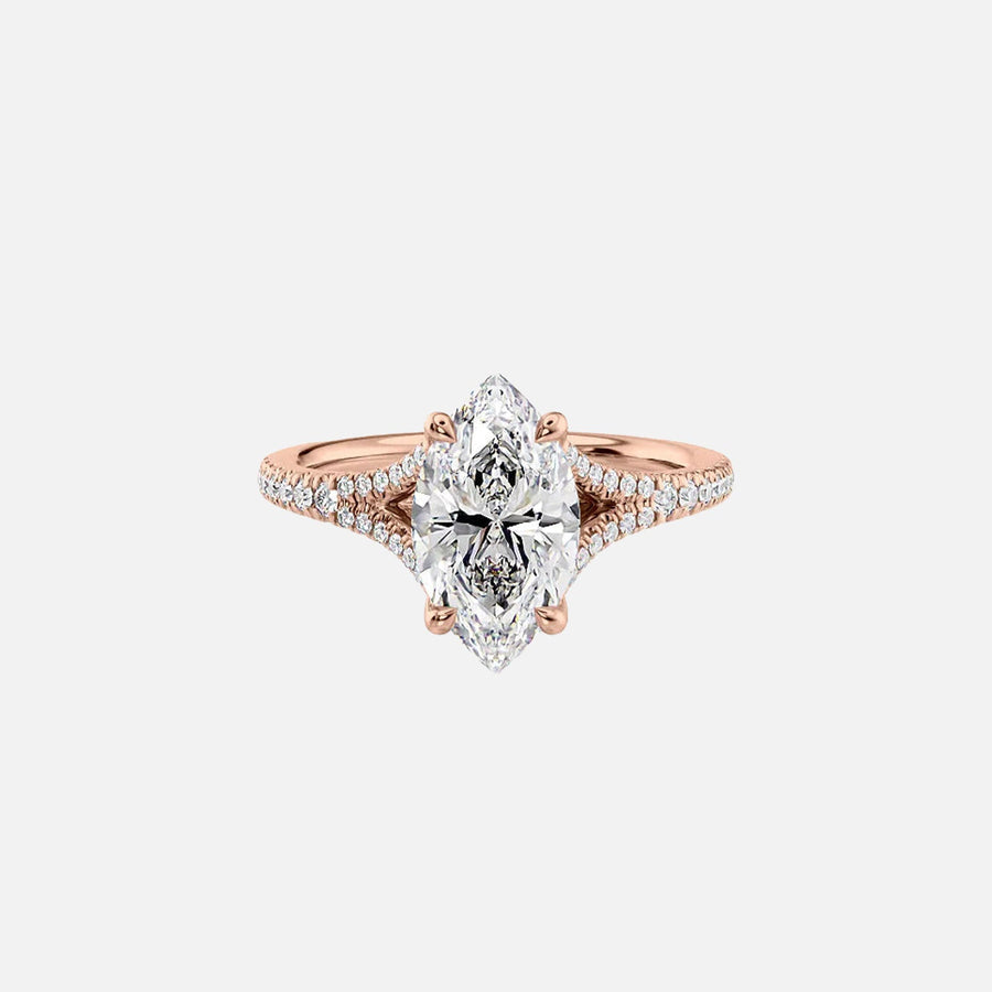  The Jade Marquise Moissanite Ring 14k Rose Gold 001