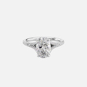  The Jade Oval Moissanite Ring 18k White Gold 001