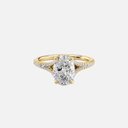  The Jade Oval Moissanite Ring 18k Yellow Gold 001
