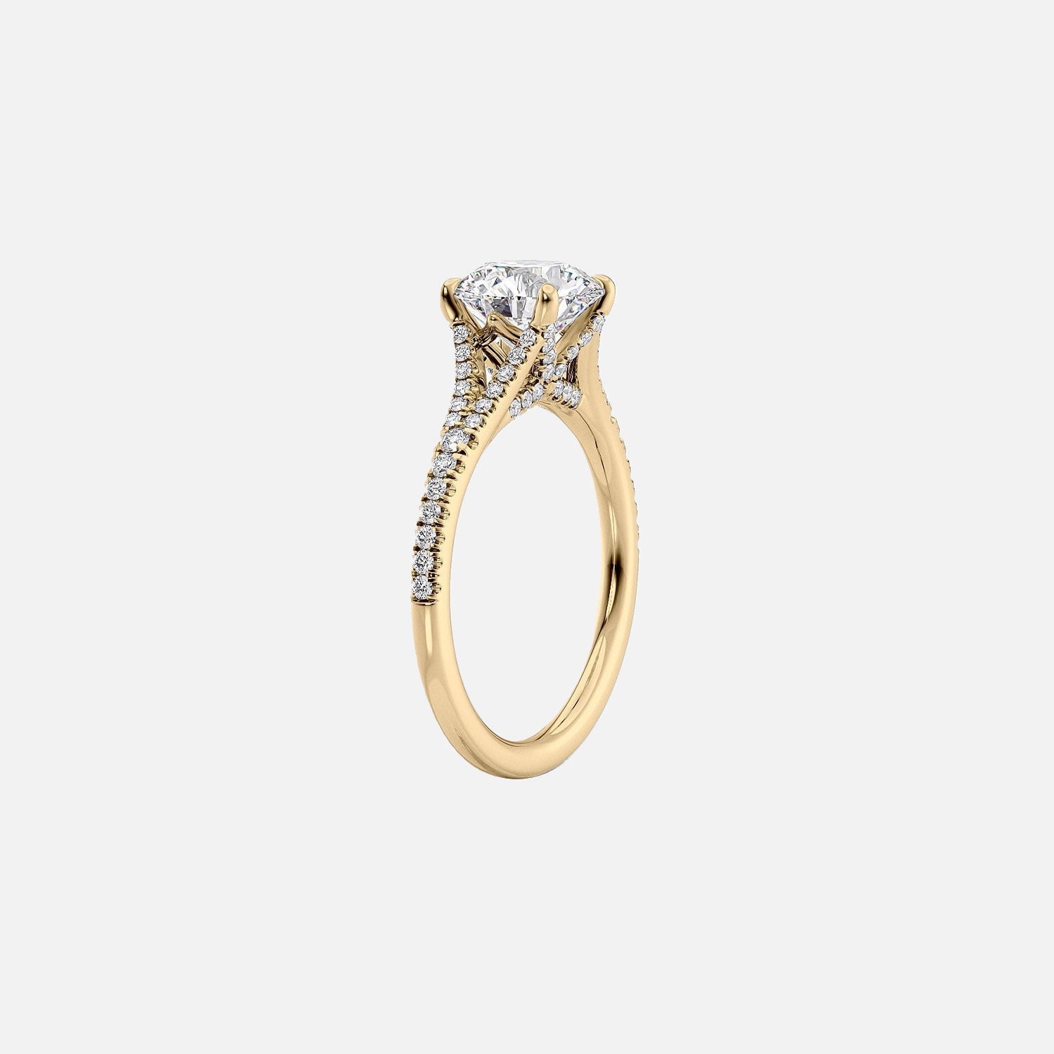  The Jade Pear Moissanite Ring 14k Yellow Gold 002